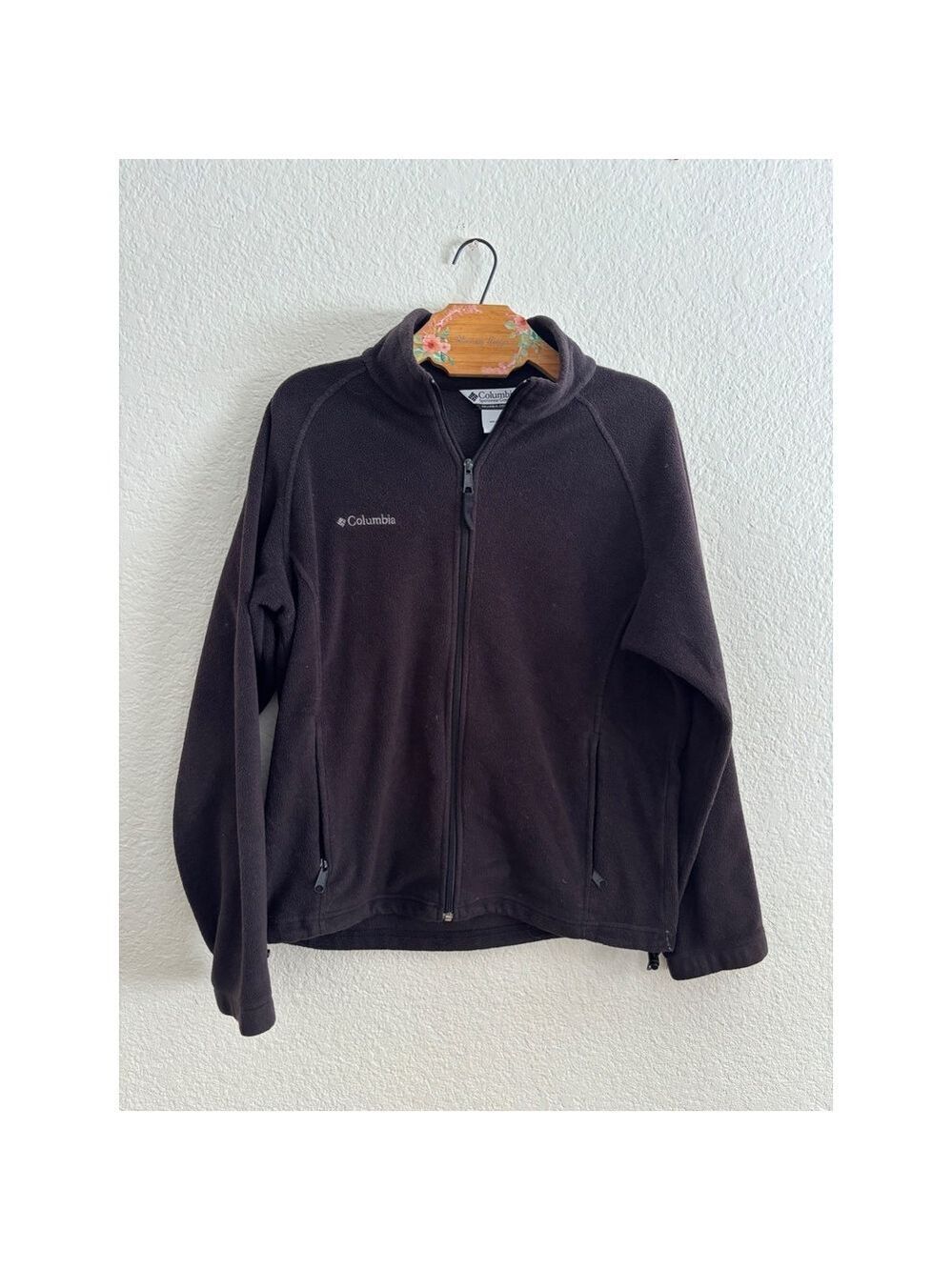 Columbia Benton Springs Fleece Jacket Womens Large Black Full‎ Zip XL6511
